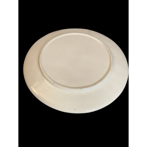 3D Hen with Basket Weaved Edge Platter, Oversized Plate Farmhouse Country Décor - Picture 5 of 5